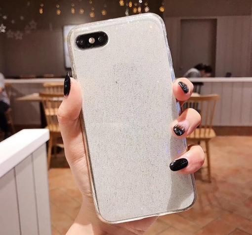 Силиконов калъф / гръб / TPU Bling за Huawei Y7 2018 / Y7 2018 Prime - прозрачен / брокат