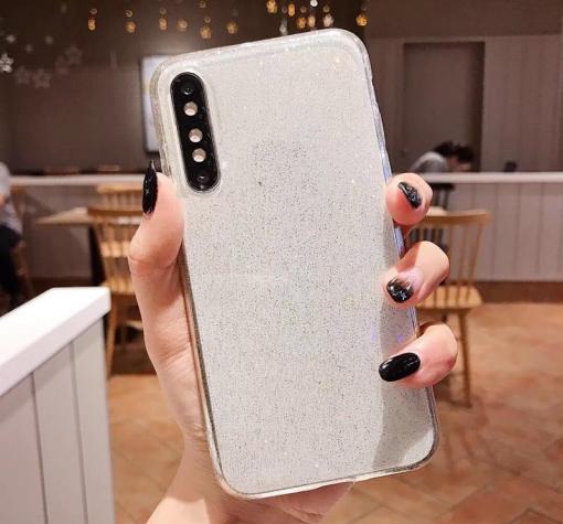 Силиконов калъф / гръб / TPU Bling за Huawei P20 Pro - прозрачен / брокат