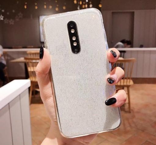Силиконов калъф / гръб / TPU Bling за Huawei Mate 20 Lite - прозрачен / брокат