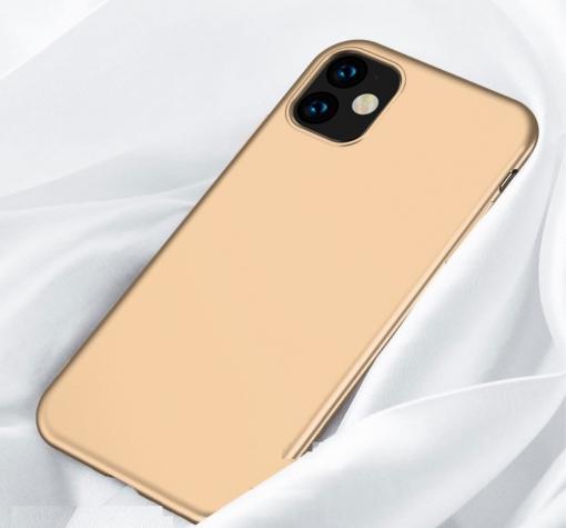 Силиконов калъф / гръб / TPU за Apple iPhone 11 Pro Max 6.5'' - златист / мат