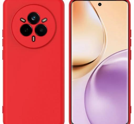 Силиконов калъф / кейс / Nano TPU за Realme 14 Pro 5G - червен гръб със защита за камерата