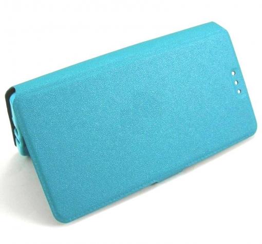 Кожен калъф Flip тефтер Flexi със стойка за Huawei Mate 20 Lite - син