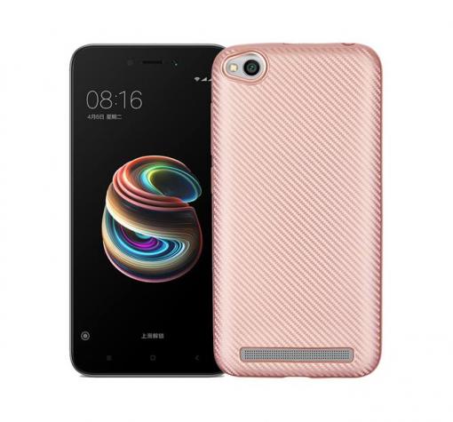 Силиконов калъф / гръб / TPU за Xiaomi RedMi 5A - Rose Gold / Carbon