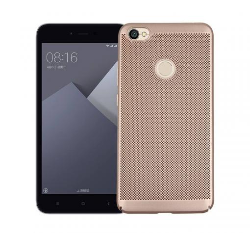 Твърд гръб за Xiaomi RedMi Note 5A - златист / Grid