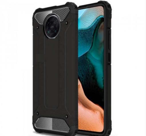 Силиконов гръб TPU Spigen Hybrid с твърда част за Xiaomi Redmi Note 9T 5G - черен