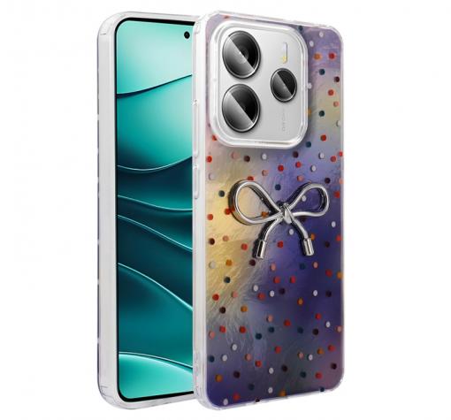 Луксозен силиконов калъф / гръб / TPU Ponti Case за Xiaomi Redmi Note 14 5G - цветен с панделка