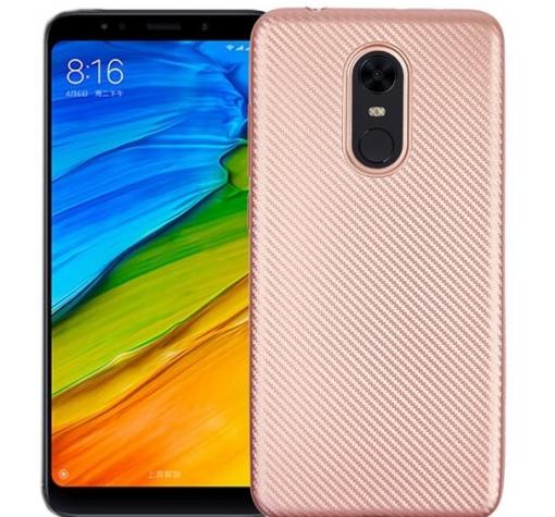 Силиконов калъф / гръб / TPU за Xiaomi Redmi 5 - Rose Gold / Carbon