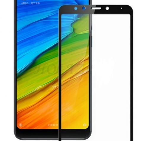 3D full cover Tempered glass Full Glue screen protector Xiaomi Redmi 5 Plus / Извит стъклен скрийн протектор с лепило от вътрешната страна за Xiaomi Redmi 5 Plus / Redmi Note 5 - черен