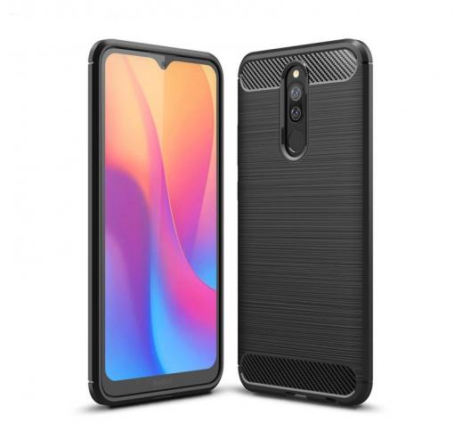 Силиконов калъф / гръб / TPU за Xiaomi RedMi 8 - черен / carbon
