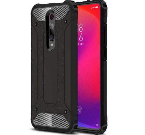 Силиконов гръб TPU Spigen Hybrid с твърда част за Xiaomi Redmi 8 - черен