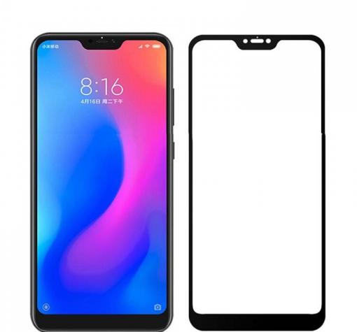 3D full cover Tempered glass Full Glue screen protector Xiaomi RedMi Note 6 / Извит стъклен скрийн протектор с лепило от вътрешната страна за Xiaomi RedMi Note 6 - черен