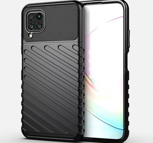 Луксозен силиконов калъф / гръб / TPU Bozzy Rugged за Huawei P40 Lite - черен