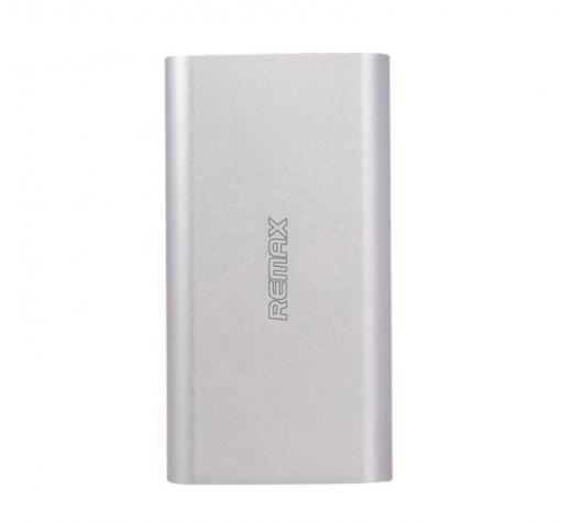 Външна батерия Power Bank REMAX 10000mAh за Samsung, Apple, LG, HTC, Sony, Nokia, BlackBerry, Huawei и др. - сива / два USB порта