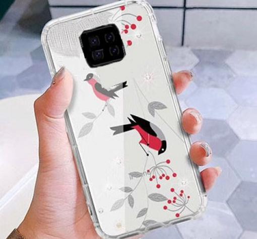 Силиконов калъф / гръб / TPU за Huawei Mate 20 Pro - прозрачен / птички / 2