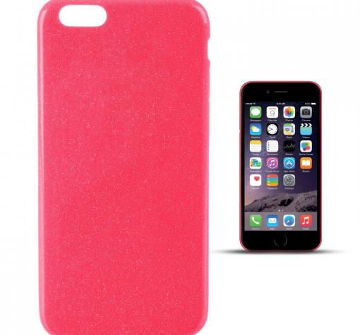 Ултра тънък силиконов калъф / гръб / TPU Ultra Thin Candy Case за Apple iPhone 7 - розов / брокат
