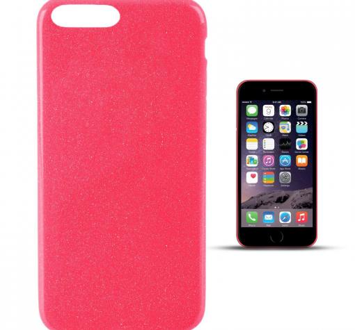 Ултра тънък силиконов калъф / гръб / TPU Ultra Thin Candy Case за Apple iPhone 7 Plus - розов / брокат