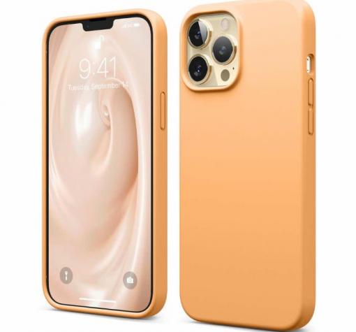 Луксозен силиконов калъф / гръб / Nano TPU кейс за Apple iPhone 13 Pro 6.1'' - светло оранжев