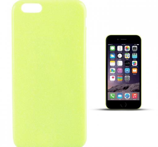Ултра тънък силиконов калъф / гръб / TPU Ultra Thin Candy Case за Apple iPhone 7 - зелен / брокат