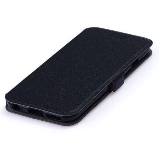 Кожен калъф Flip тефтер Flexi със стойка за Xiaomi Redmi 9A - черен