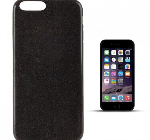 Ултра тънък силиконов калъф / гръб / TPU Ultra Thin Candy Case за Apple iPhone 7 Plus - черен / брокат