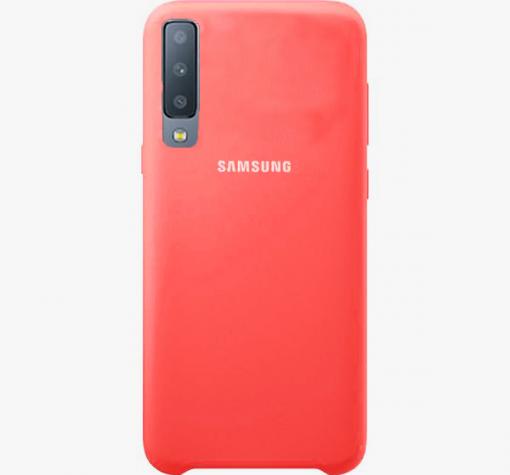 Оригинален гръб Silicone Cover за Samsung A7 2018 A750F - корал