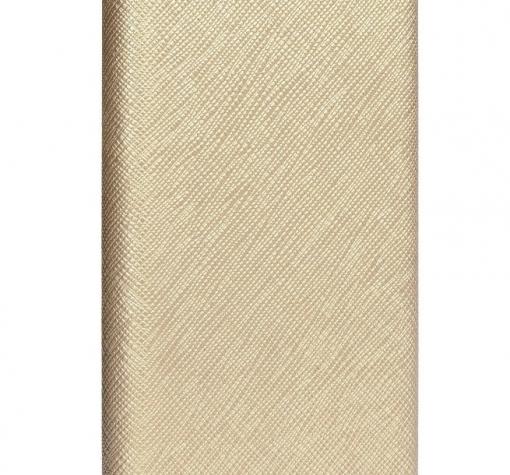 Кожен калъф Bravo Book със стойка за Huawei Y5 2017 / Huawei Y6 2017 - златист / Flexi
