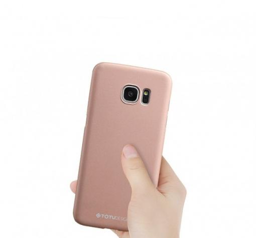 Луксозен твърд гръб TOTU Design за Samsung S7 Edge G935 - Gold Rose