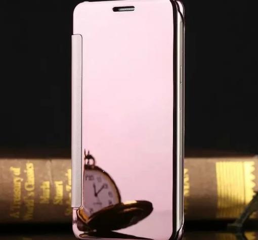 Луксозен калъф Clear View Cover с твърд гръб за Samsung A5 2017 A520 - Rose Gold
