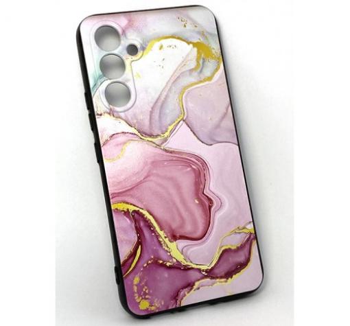 Луксозен силиконов калъф / гръб / TPU кейс за Samsung S24 Ultra - розов мрамор кейс със защита за камерата