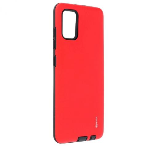 Луксозен силиконов калъф / гръб / TPU Roar Mil Grade Hybrid Case за Samsung A51 - червен