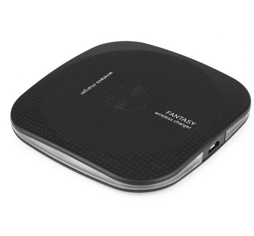 Универсално зарядно за безжично захранване / Fantasy Fast Wireless Charger Qi Standard - черно