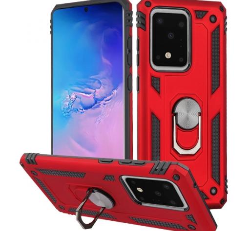 Силиконов гръб Spigen със стойка и магнитно захващане за Samsung S20 Ultra – червен