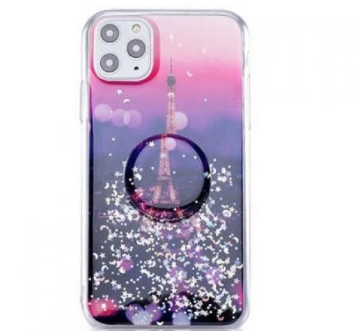 Луксозен силиконов калъф / гръб / RUBY TPU с Popsocket за Note 10 Lite / A81 - Tour Eiffel