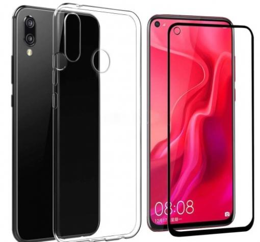 Силиконов калъф / гръб / TPU 2mm & Full Cover Tempered Glass Screen Protector за Motorola One Action - прозрачен