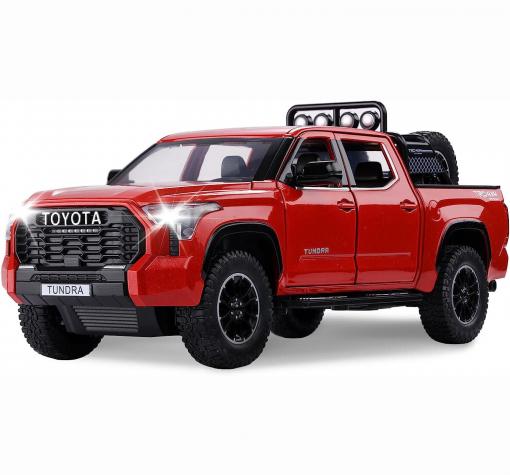 Метален джип с отварящи се врати капаци светлини и звуци Toyota Tundra Pickup 1:24