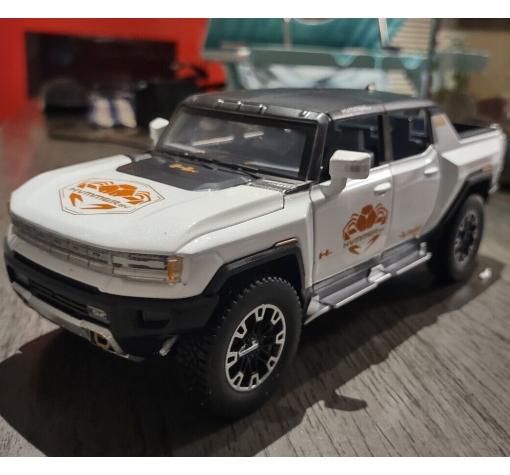 Метален Джип с отварящи се врати капаци светлини и звуци GMC Hummer EV 1:24