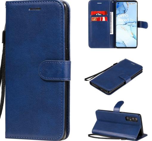 Кожен калъф Flip тефтер Flexi със стойка за Nokia 6.2 / Nokia 7.2 - тъмно син