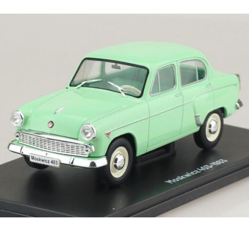 Метална кола Москвич / Moskvitch 403 Light Green 1:24 Hachette 1:24
