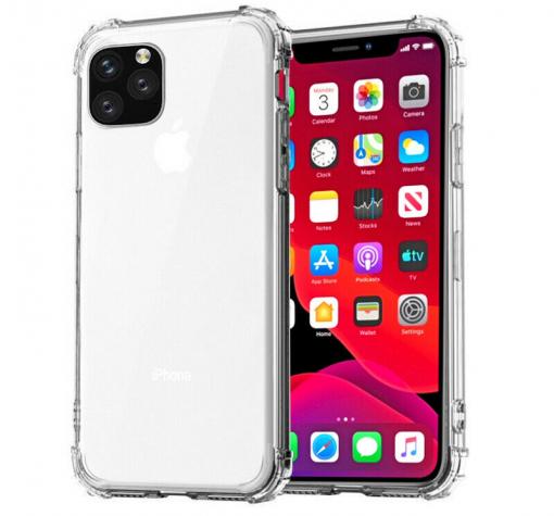 Удароустойчив силиконов калъф за Apple iPhone 11R - прозрачен