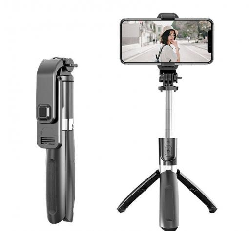 Селфи Стик Tripod L02 със Bluetooth / Bluetooth Tripod Selfie Stick L02 - черен / 100см