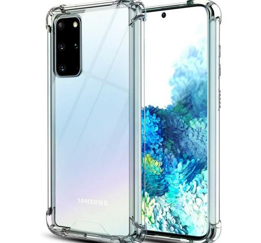 Удароустойчив силиконов калъф / гръб / TPU за Samsung S21 Plus - прозрачен