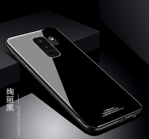 Луксозен стъклен твърд гръб за Samsung S9 Plus G965 - черен