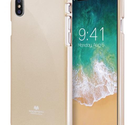 Луксозен силиконов калъф / гръб / TPU Mercury GOOSPERY Jelly Case за Apple iPhone XR - златист
