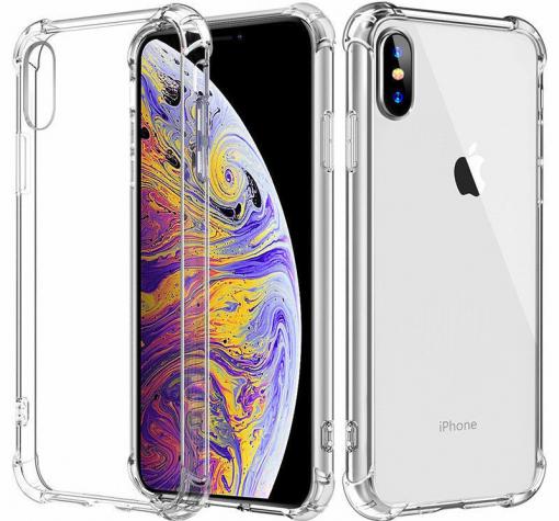 Удароустойчив силиконов калъф за Apple iPhone X / iPhone XS - прозрачен