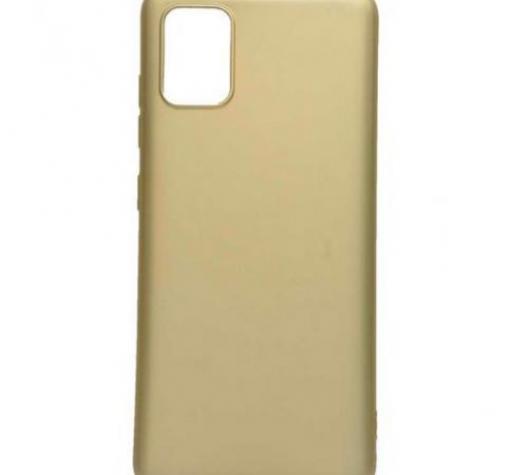 Силиконов калъф / гръб / TPU за Samsung S20 - златист / мат