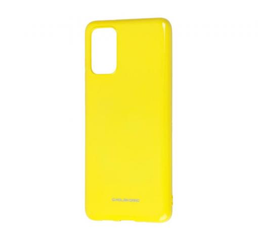 Силиконов калъф / гръб / TPU MOLAN CANO Jelly Case за Samsung S20 - жълт / гланц / брокат