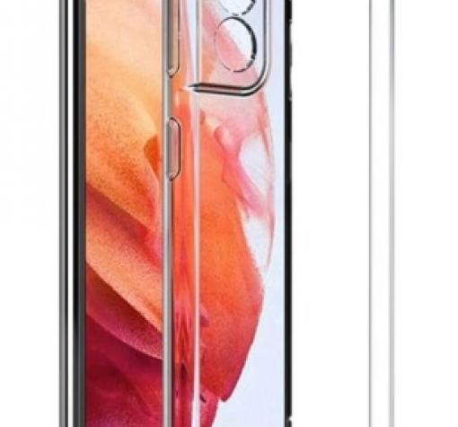 Луксозен силиконов калъф / гръб / кейс TPU 2.0mm за Samsung S21 FE - прозрачен със защита за камерата