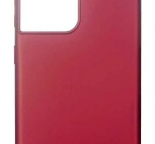 Силиконов калъф / гръб / TPU за Samsung S21 Ultra - бордо / мат