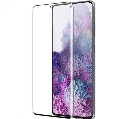 5D full cover Tempered glass Full Glue screen protector Samsung S22 5G / Извит стъклен скрийн протектор с лепило от вътрешната страна за Samsung S22 5G - черен