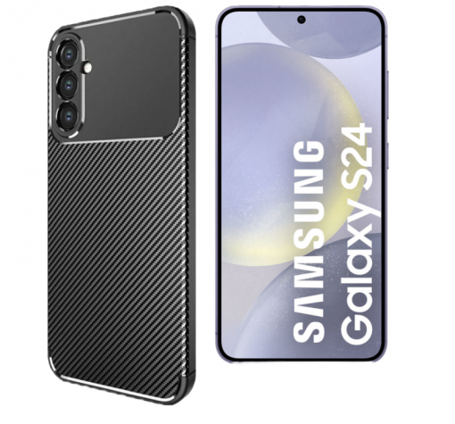 Луксозен силиконов калъф / кейс / TPU Auto Focus за Samsung S24 - черен / Carbon